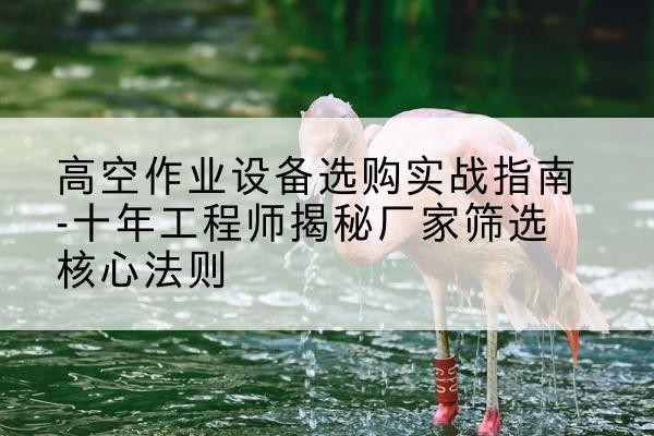 淄博剪叉式升降机厂家-高空作业设备选购实战指南-十年工程师揭秘厂家筛选核心法则