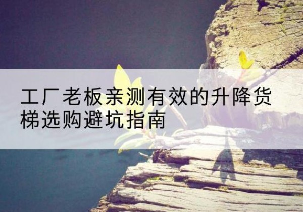 淄博升降货梯怎么选-工厂老板亲测有效的升降货梯选购避坑指南